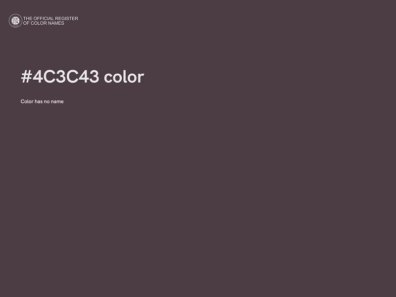 #4C3C43 color image