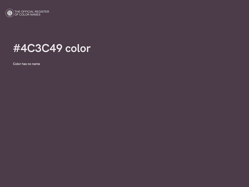 #4C3C49 color image