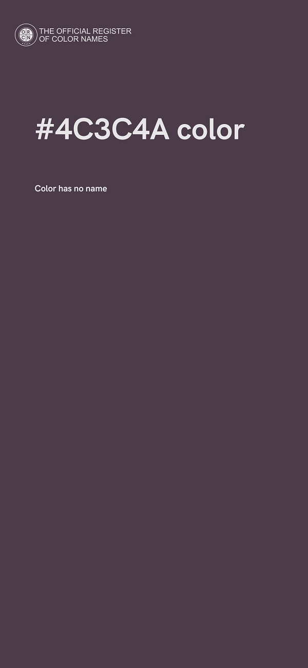 #4C3C4A color image