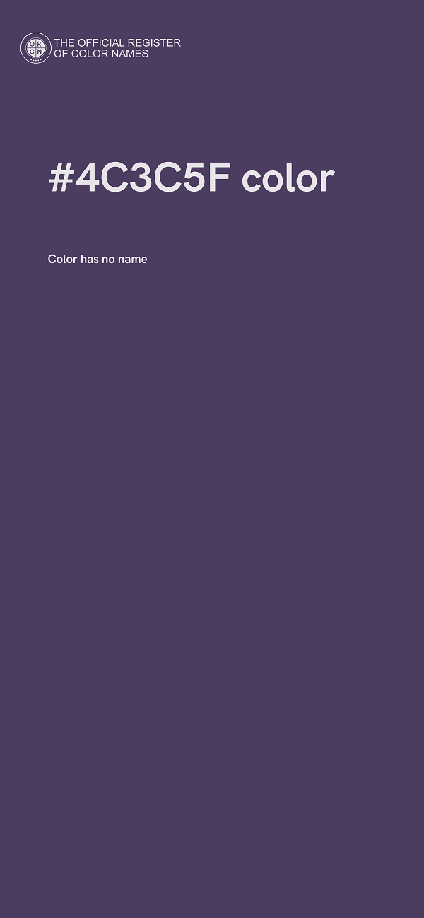 #4C3C5F color image