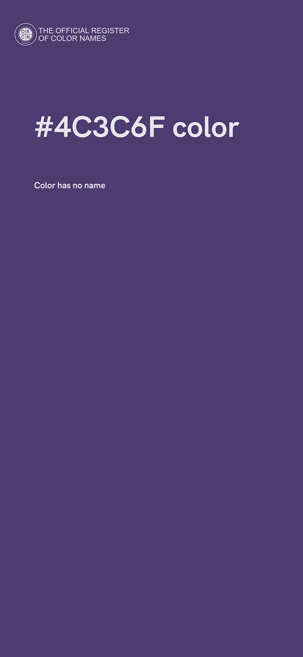 #4C3C6F color image