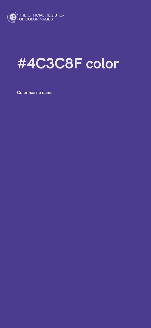 #4C3C8F color image