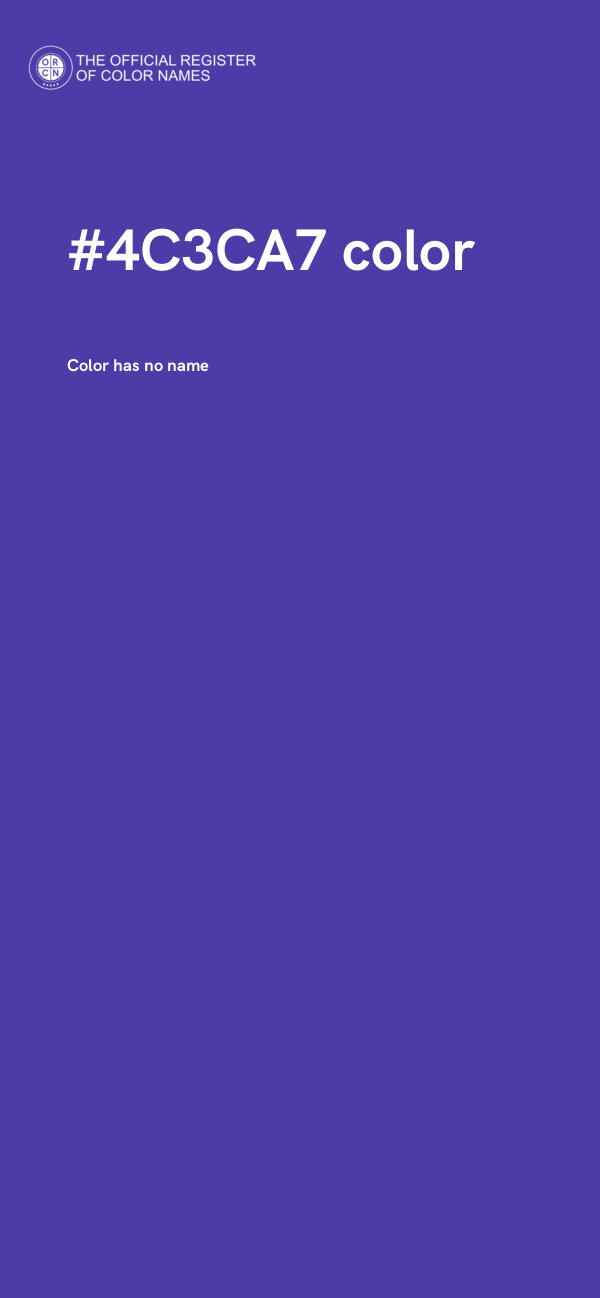 #4C3CA7 color image