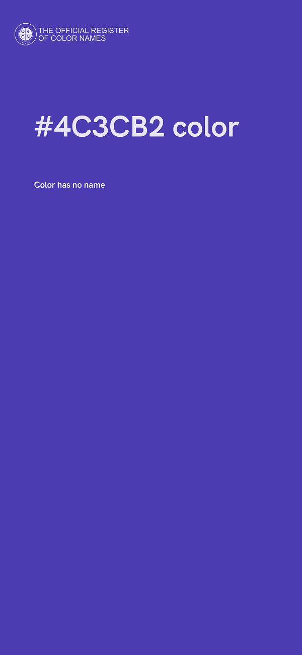 #4C3CB2 color image