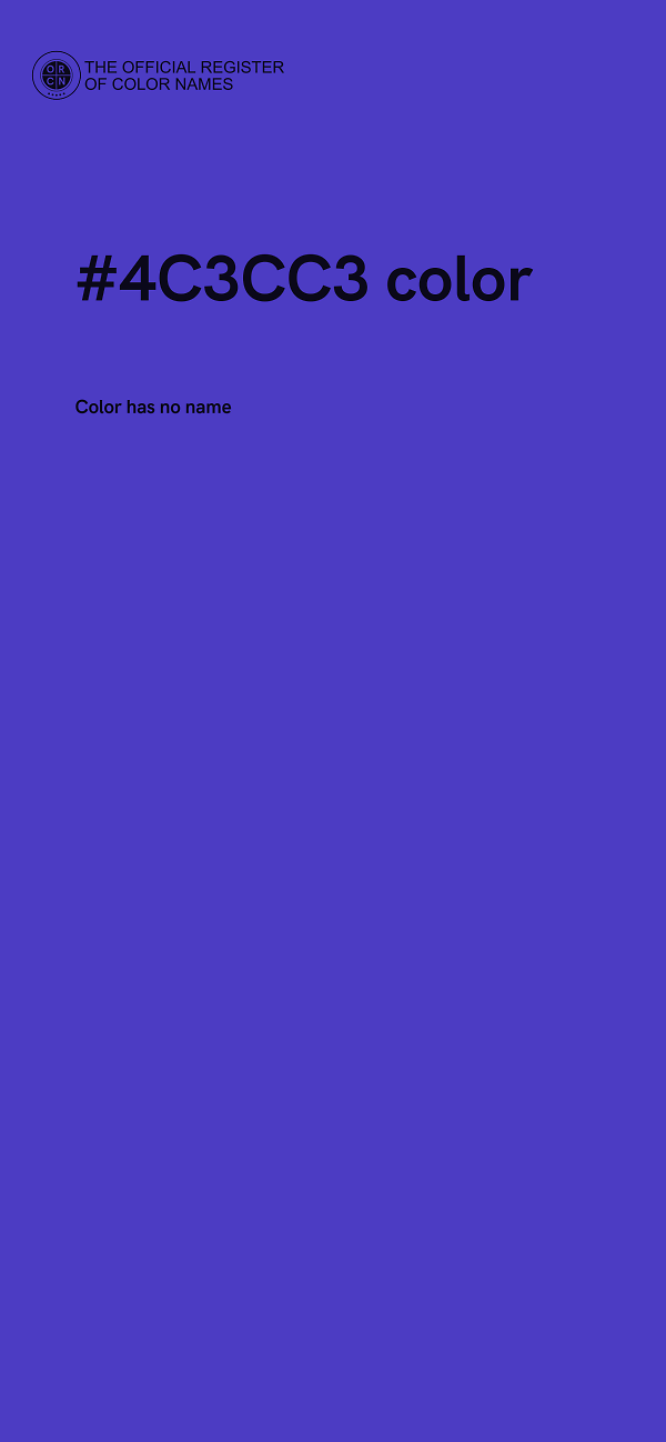 #4C3CC3 color image