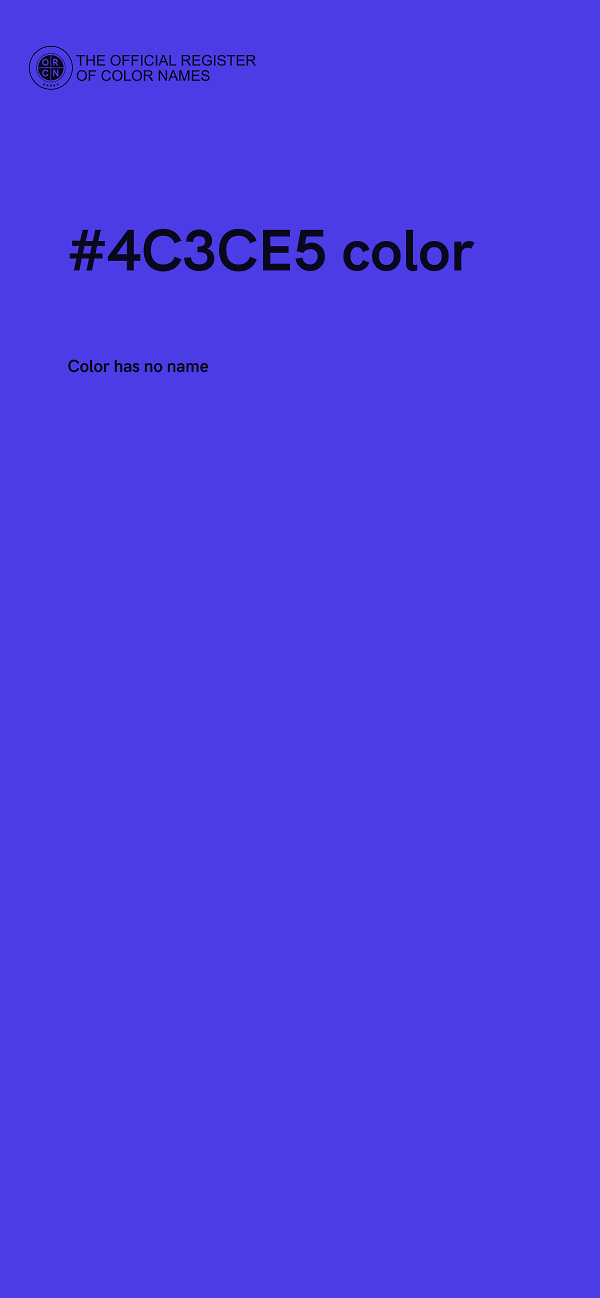 #4C3CE5 color image