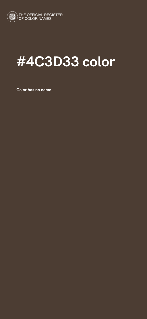 #4C3D33 color image