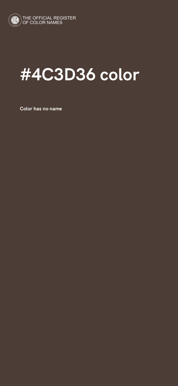 #4C3D36 color image