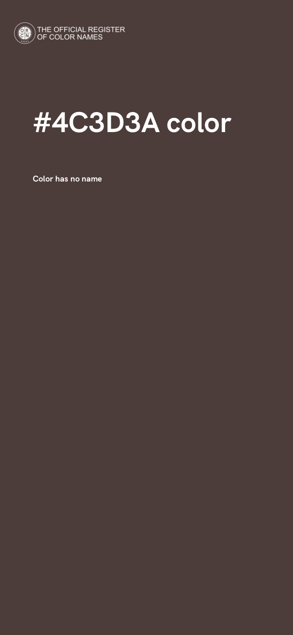 #4C3D3A color image
