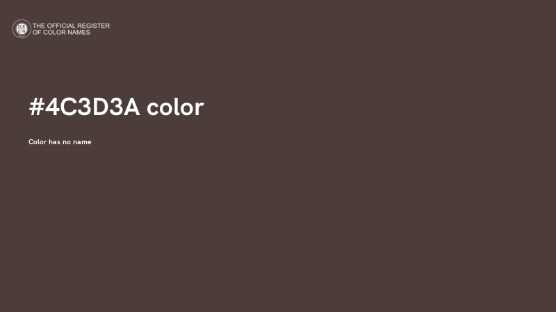 #4C3D3A color image
