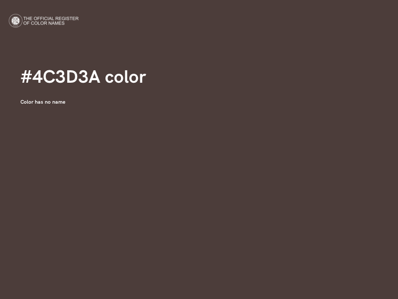 #4C3D3A color image