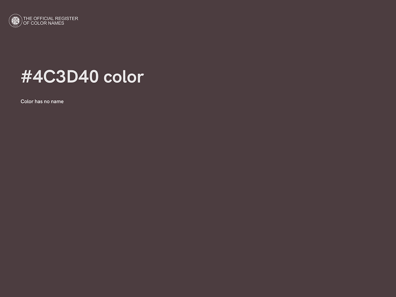 #4C3D40 color image