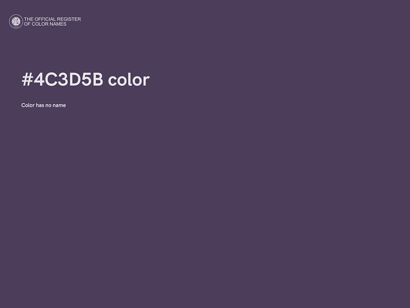 #4C3D5B color image