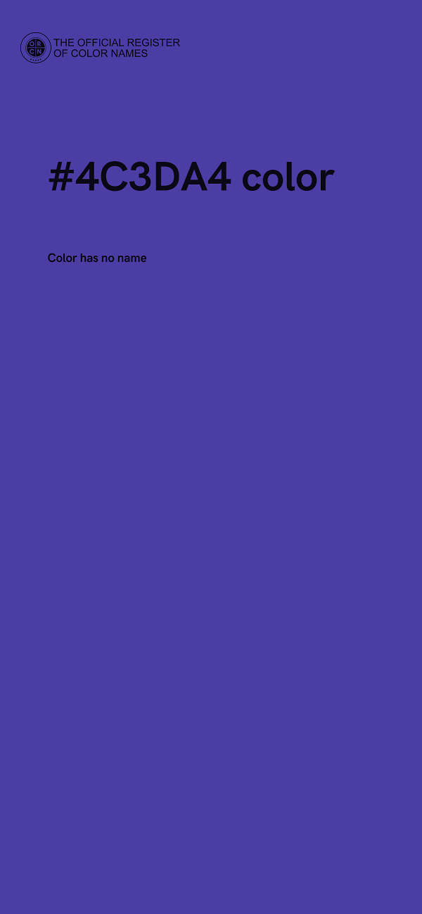 #4C3DA4 color image