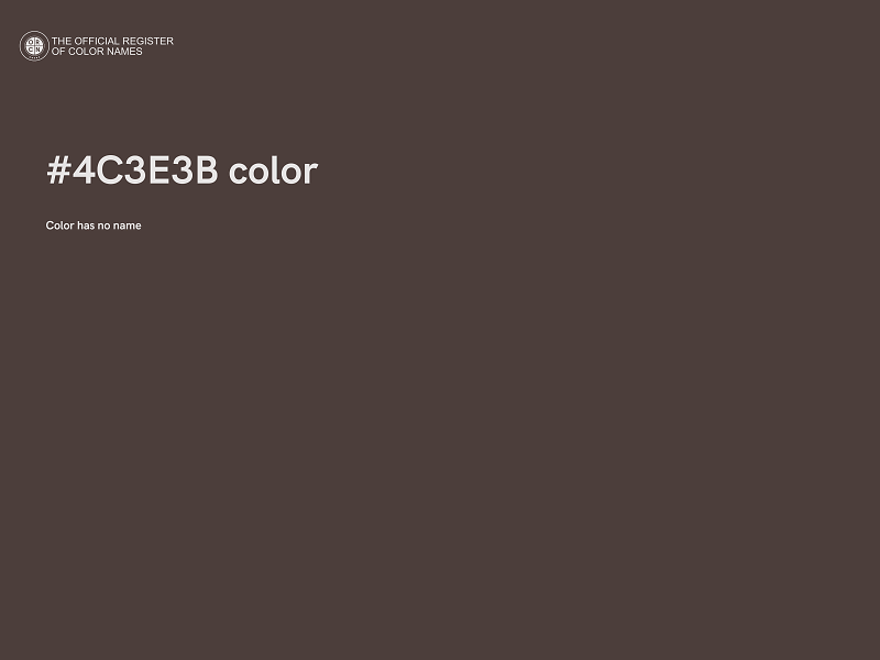 #4C3E3B color image