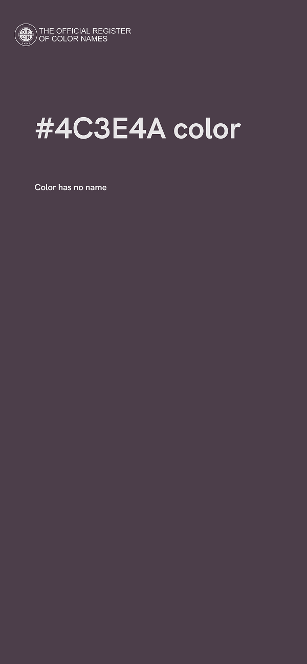 #4C3E4A color image