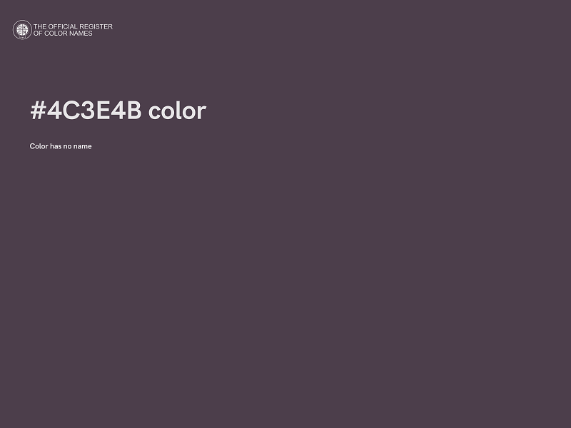 #4C3E4B color image