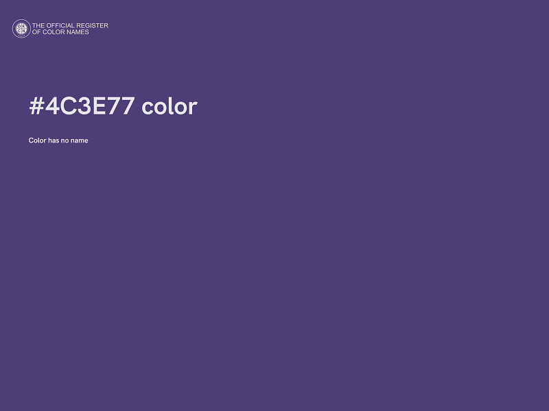 #4C3E77 color image