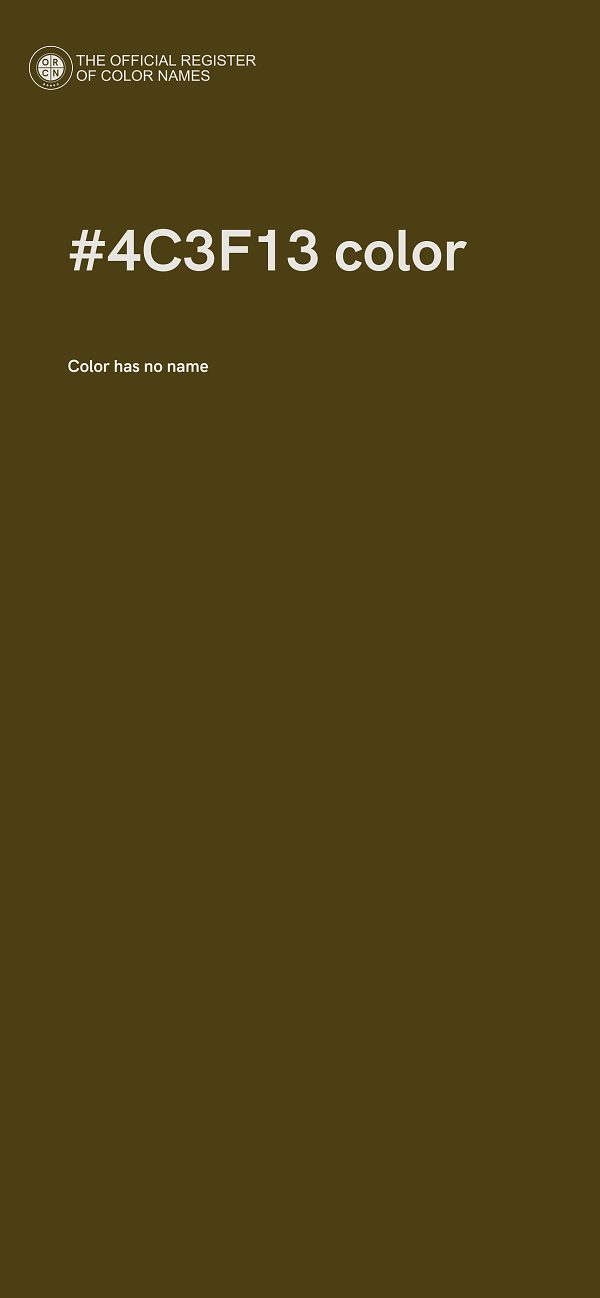 #4C3F13 color image