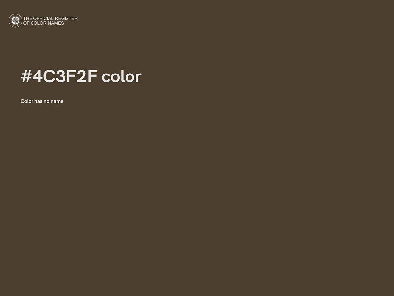 #4C3F2F color image