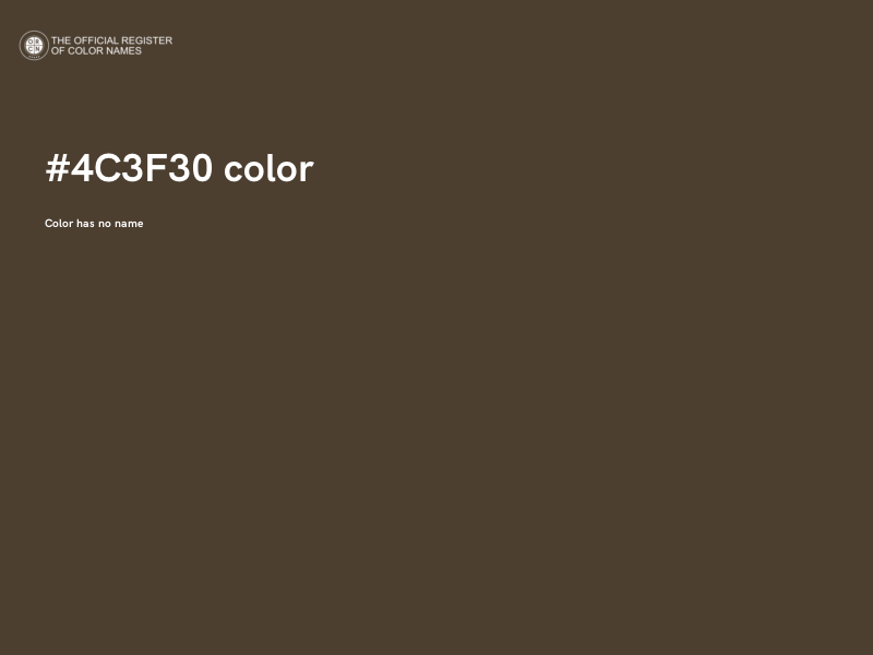 #4C3F30 color image