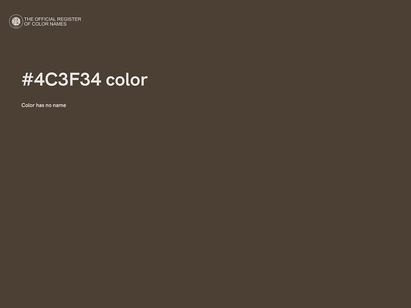 #4C3F34 color image