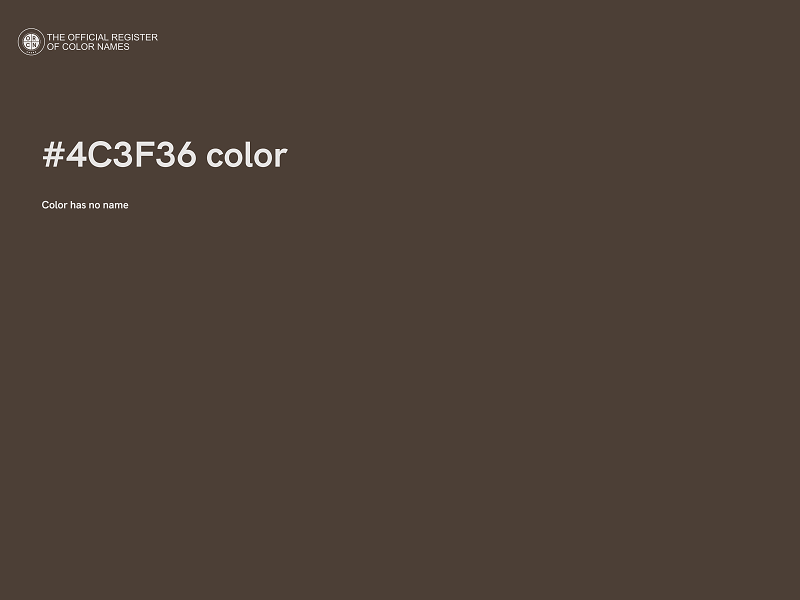 #4C3F36 color image