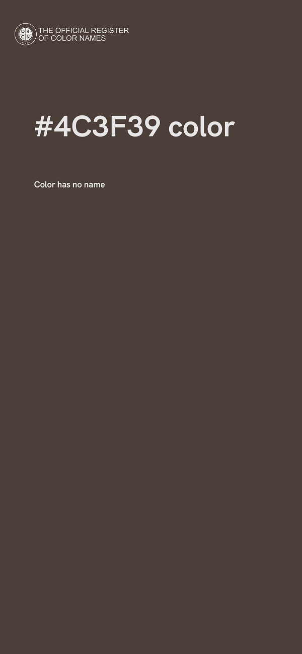 #4C3F39 color image