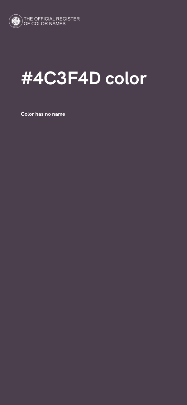 #4C3F4D color image