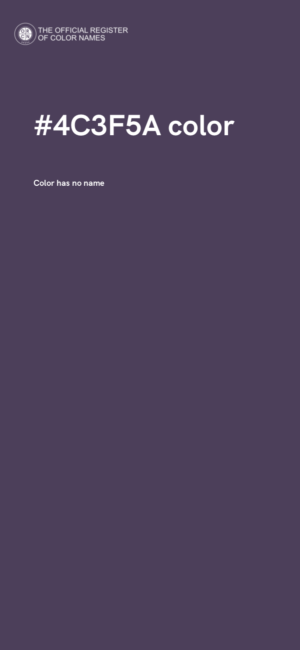 #4C3F5A color image
