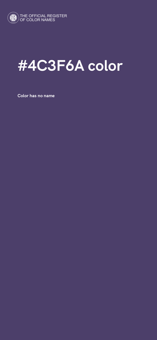 #4C3F6A color image