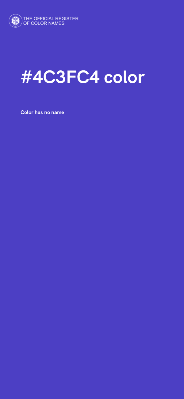 #4C3FC4 color image