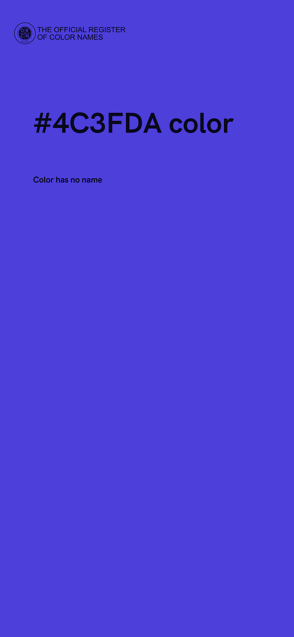 #4C3FDA color image