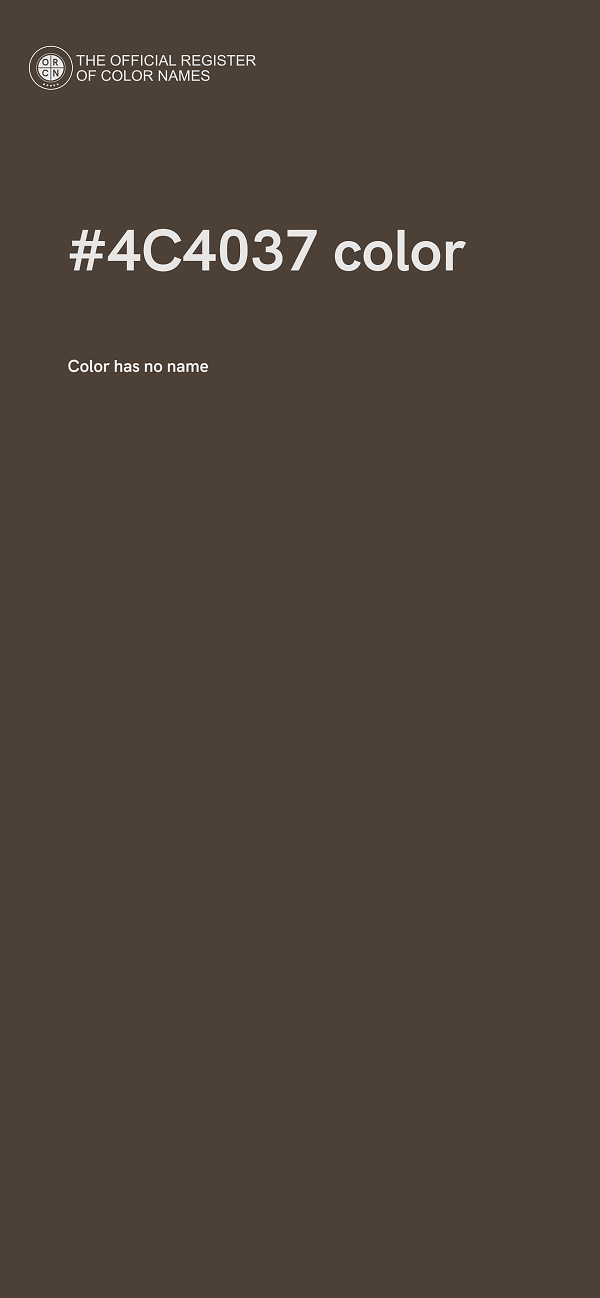 #4C4037 color image