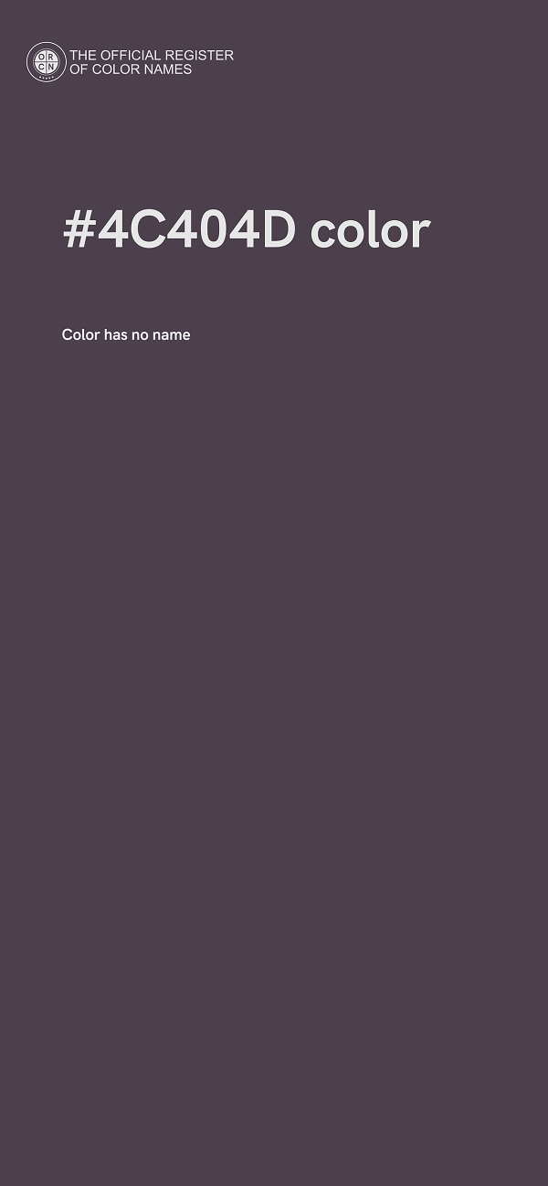 #4C404D color image