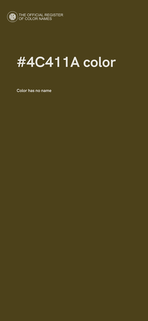 #4C411A color image
