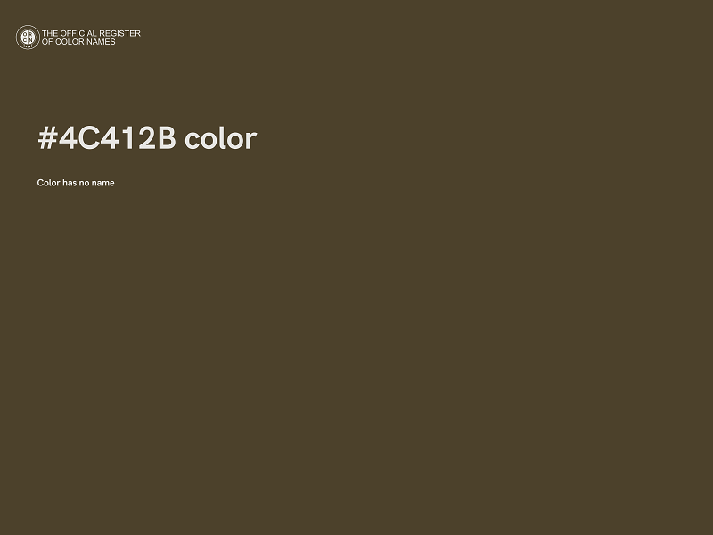 #4C412B color image