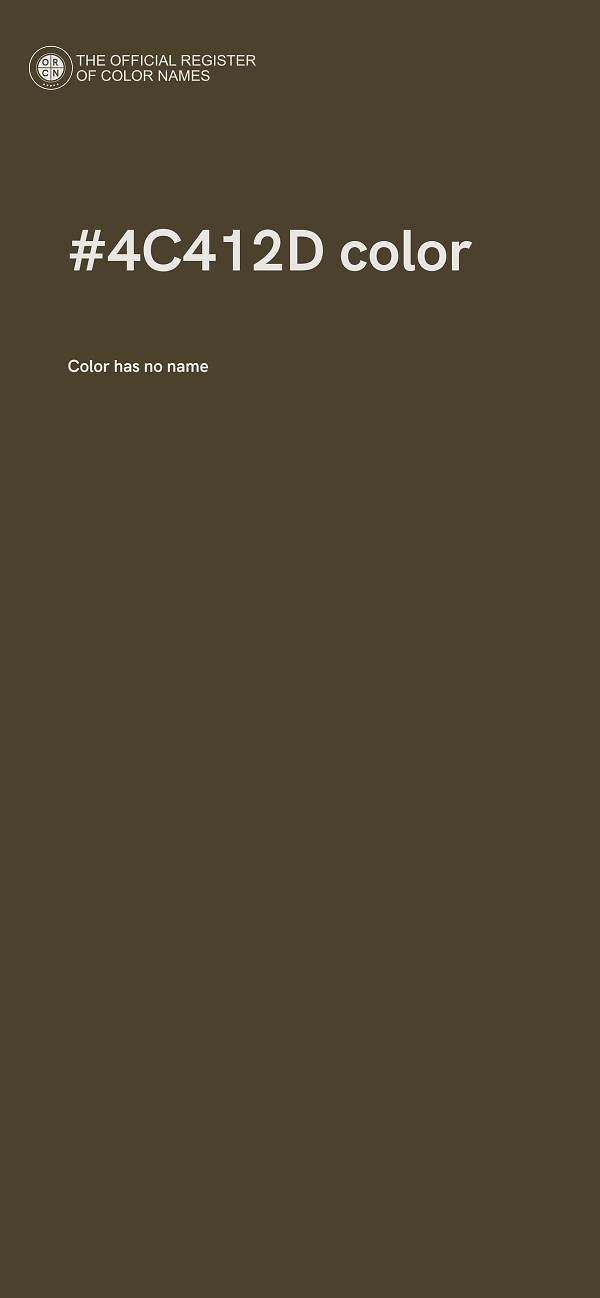 #4C412D color image