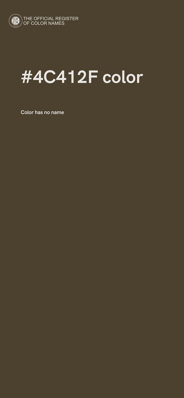 #4C412F color image