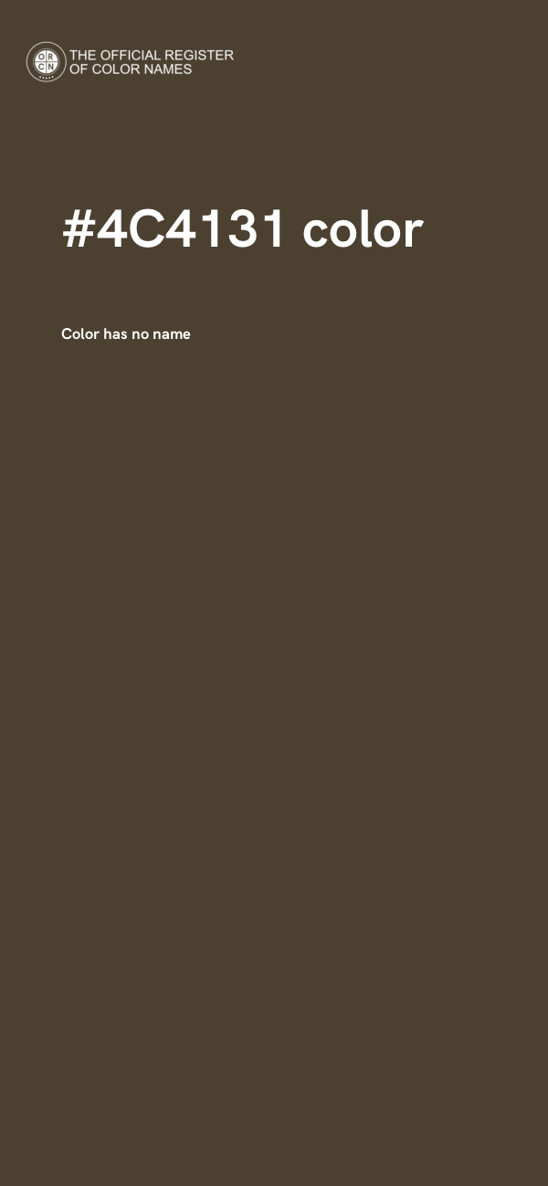 #4C4131 color image