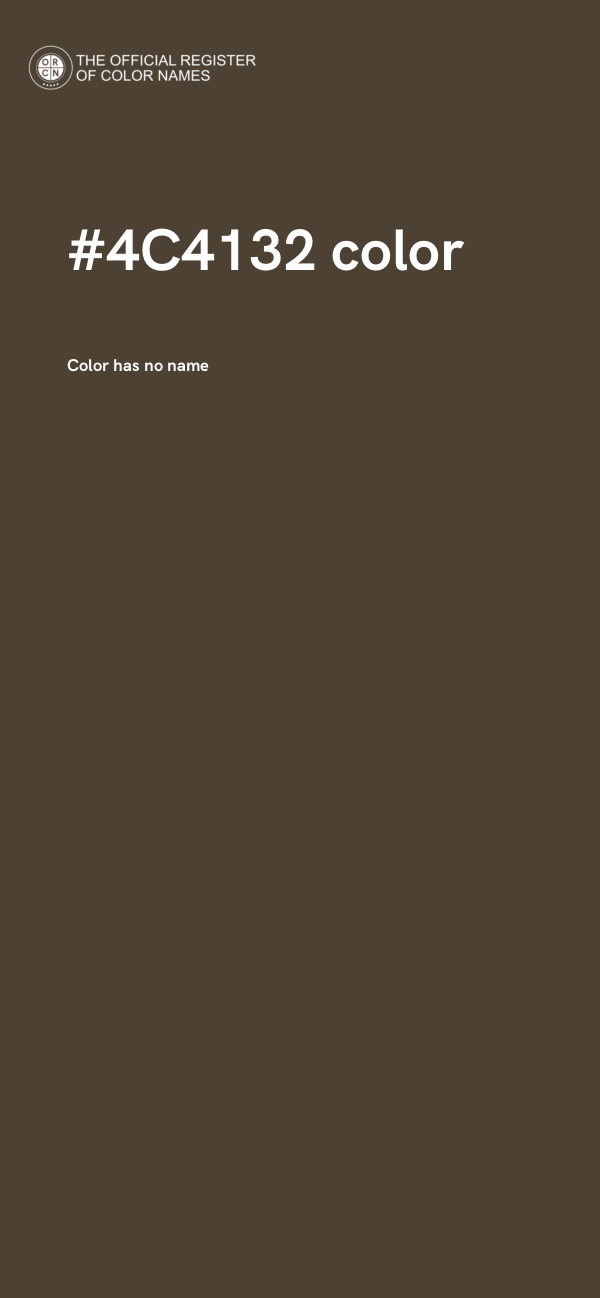 #4C4132 color image