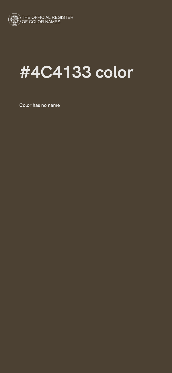 #4C4133 color image