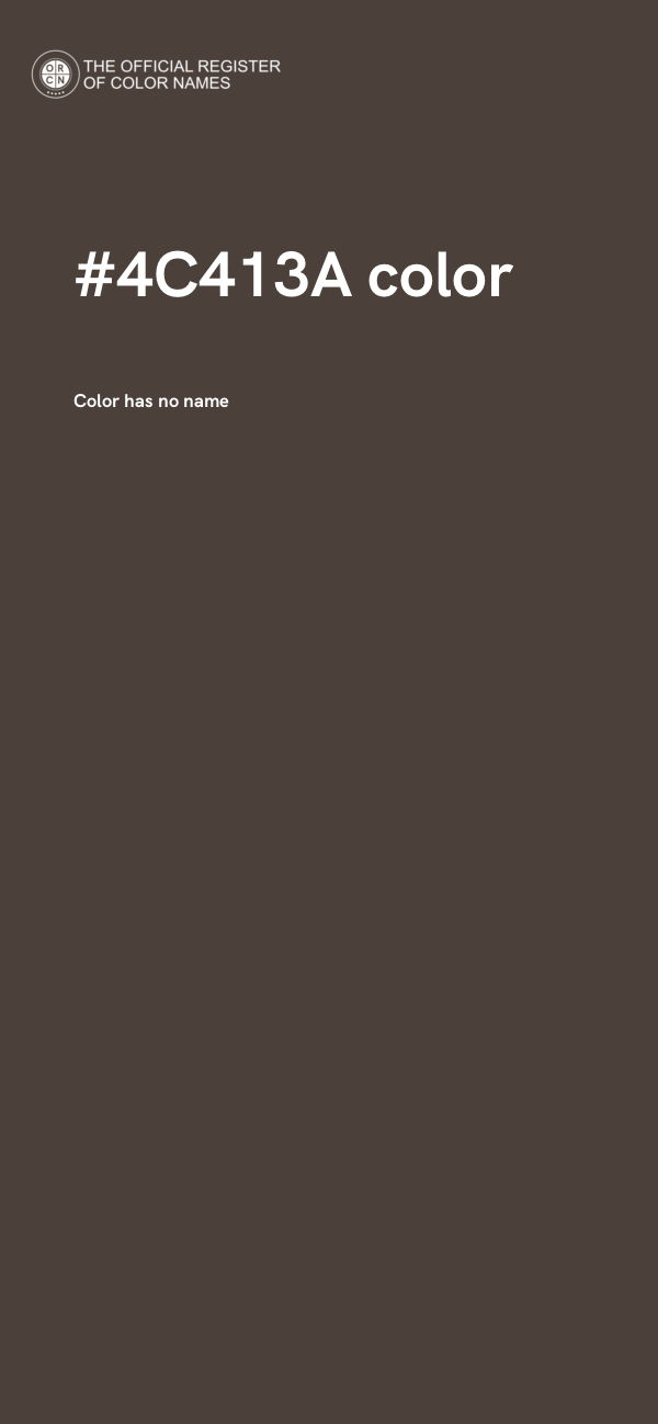 #4C413A color image