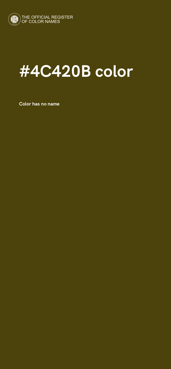 #4C420B color image