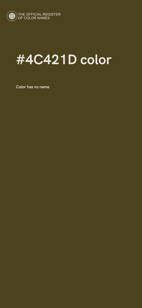 #4C421D color image