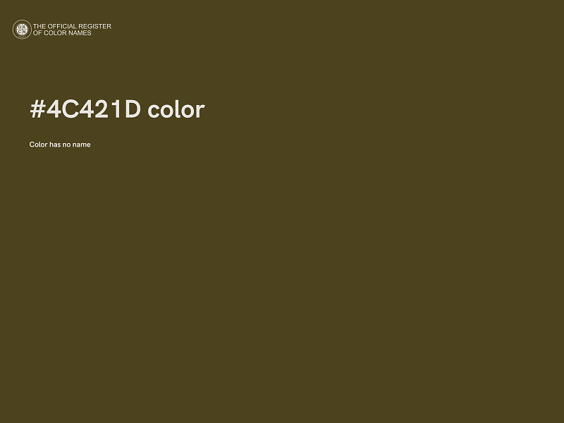 #4C421D color image