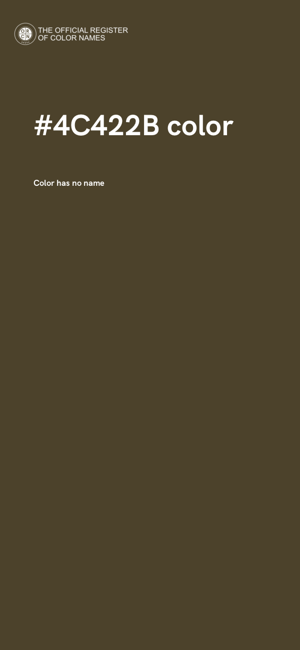 #4C422B color image
