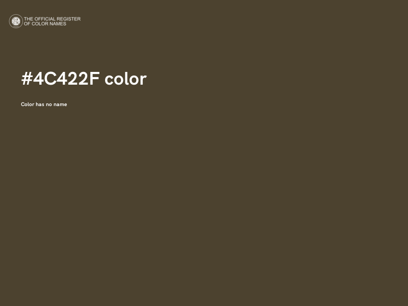 #4C422F color image