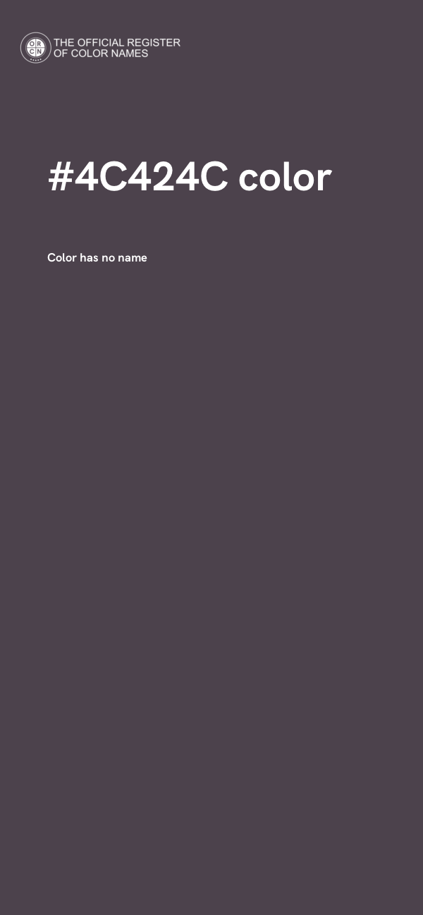 #4C424C color image