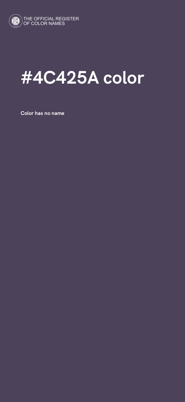 #4C425A color image